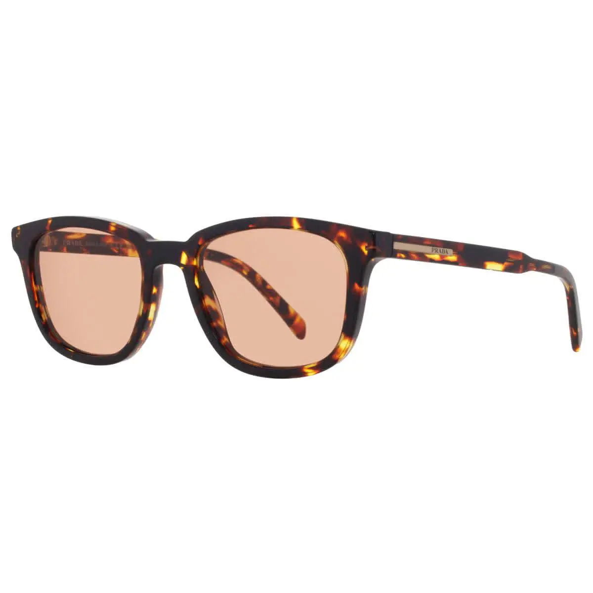 Prada Orange Square Men`s Sunglasses PR A21S 14O07V 53 PR A21S 14O07V 53