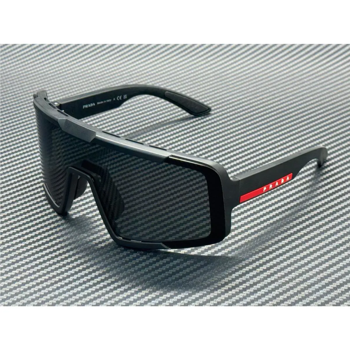 Prada Linea Rossa PS B07S 1BO06F Matte Black Grey Men`s 70 mm Sunglasses
