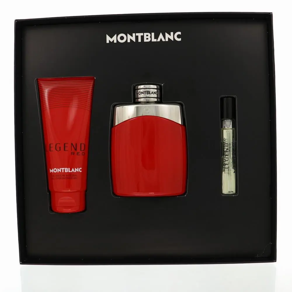 Montblanc Mont Blanc Legend Red For Men 3 Piece Set For Men: 3.3 Oz Eau De Parfum Spray