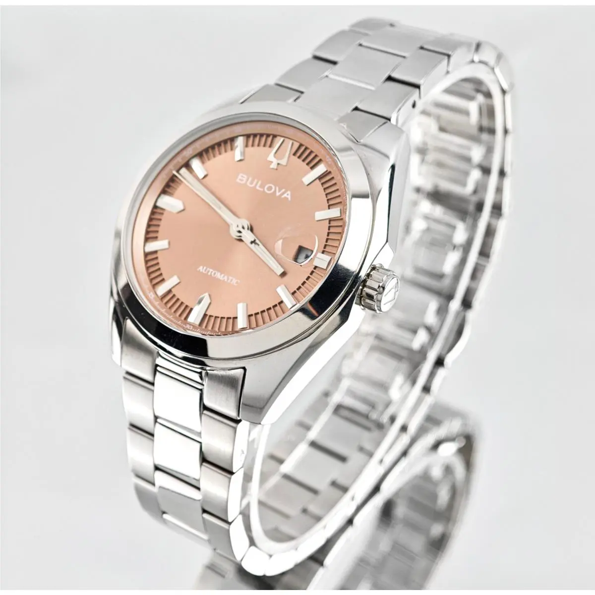 Surveyor Classic 96B470 Men`s Light Brown Dial Automatic Watch 39MM by Bulova