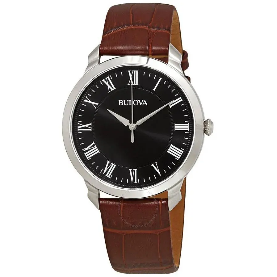 Bulova Leather Mens Watch 96A184