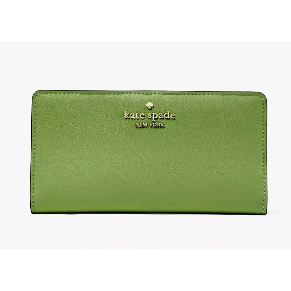 Kate Spade New York Staci Madison Large Slim Bifold Wallet Turtle Green