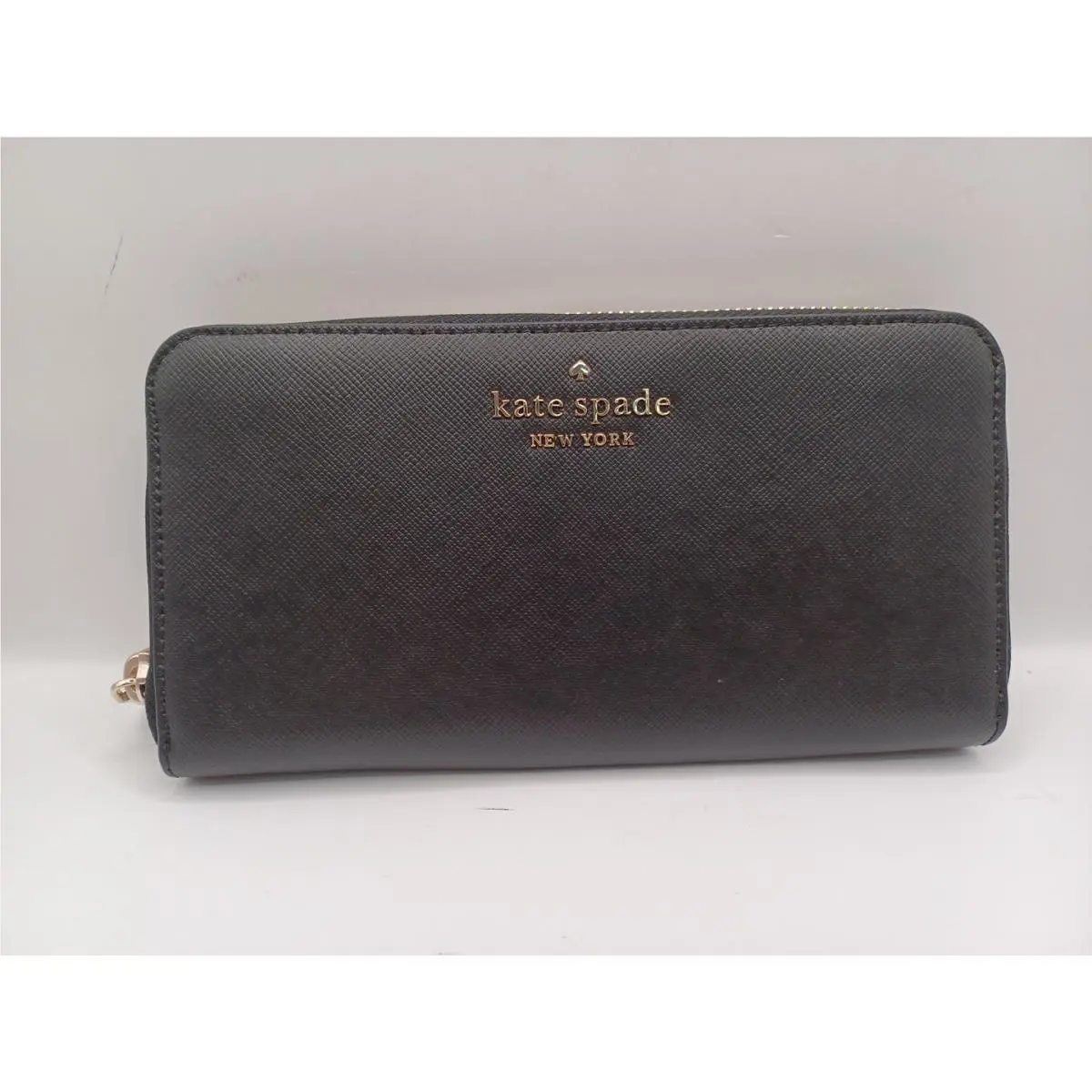 New Kate Spade New York Staci Saffiano Leather Large Long Wallet-black