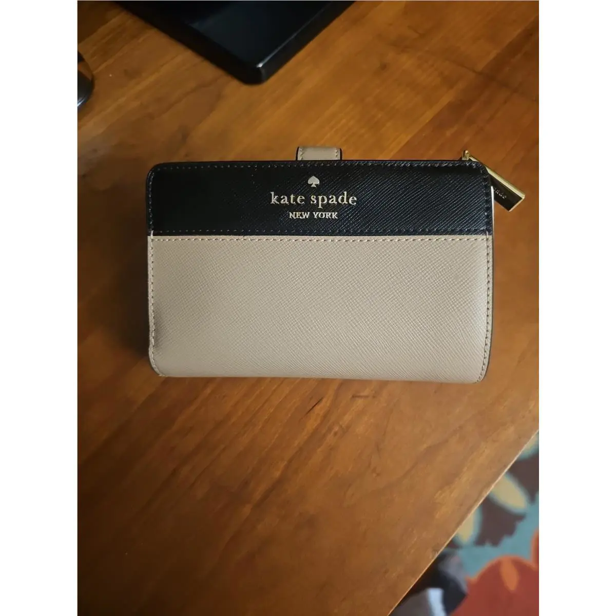 Kate Spade Bifold Wallet Lightbeige/black