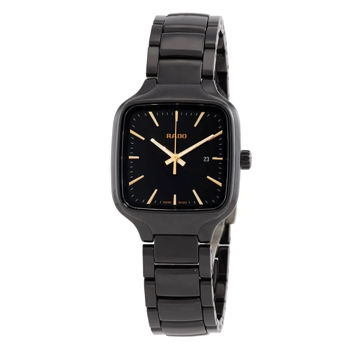 True Square Quartz Black Dial Ladies Watch R27080162 by Rado