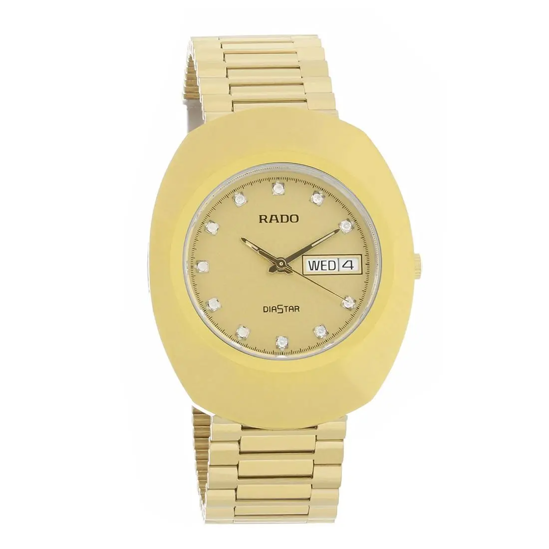 Rado The Original Men`s The Gold-tone Diamond Quartz Watch R12393633 - Face: Champagne, Dial: Champagne, Band: Gold