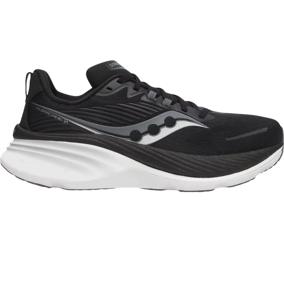 Saucony Hurricane 24 Men Running Shoe Size 7-14 Colors Athletic - Black/Carbon