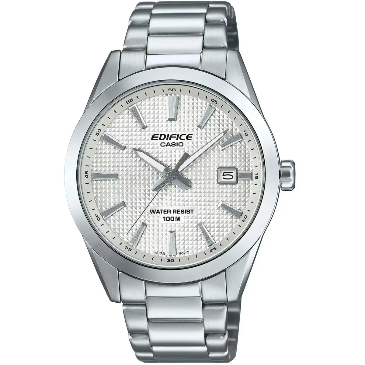 Casio Men`s Watch Edifice Silver Dial Stainless Steel Bracelet EFV-160D-7AVCR