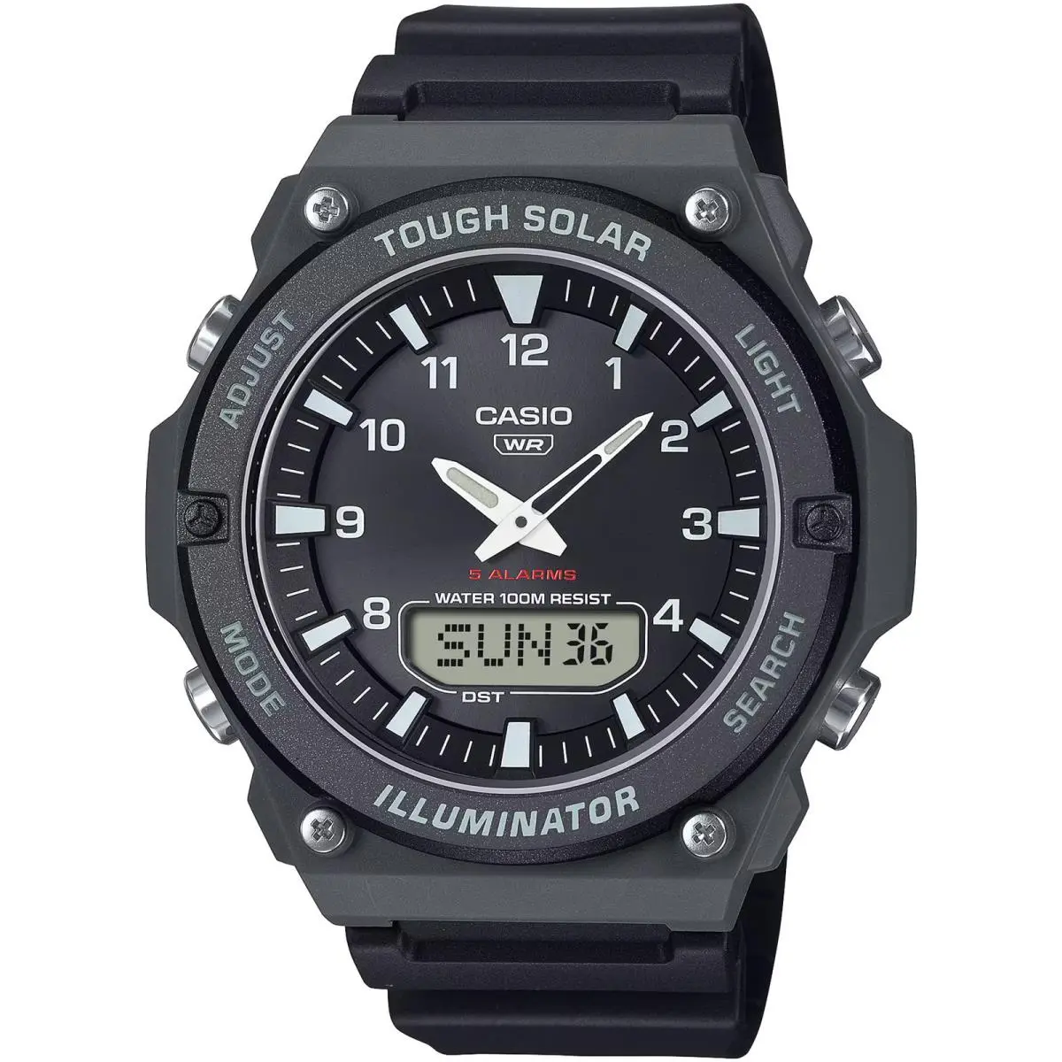 Casio Men`s Watch Alarm Black Analog-digital Dial Resin Strap AQ-S820W-1AVCF