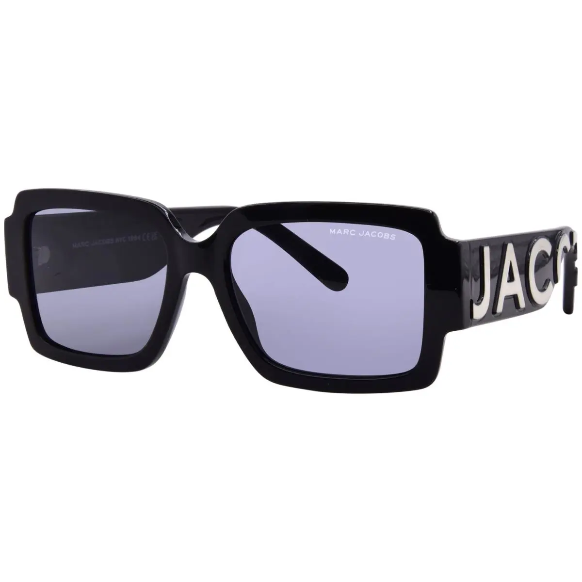 Marc Jacobs 693/S 80S/2K Sunglasses Women`s Black/dark Grey Rectangle Shape 55mm