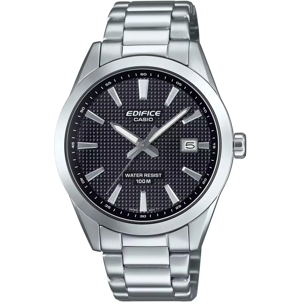Casio Men`s Watch Edifice Black Dial Stainless Steel Bracelet EFV-160D-1AVCR