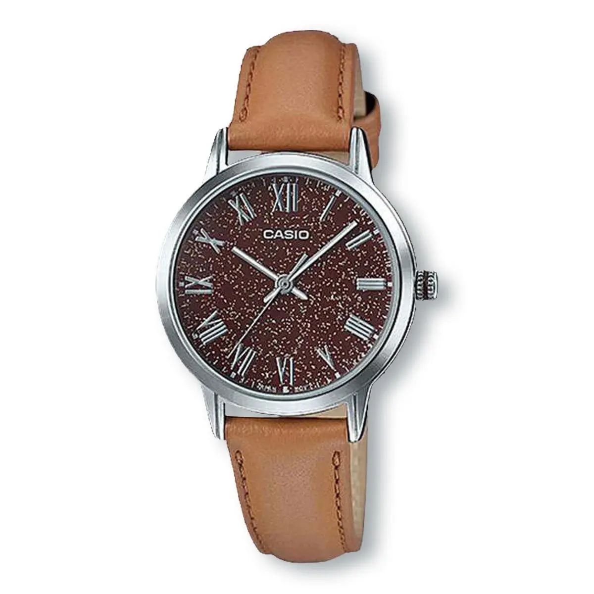 Casio LTPTW100L-5AV Brown Dial Analog Leather Band Watch