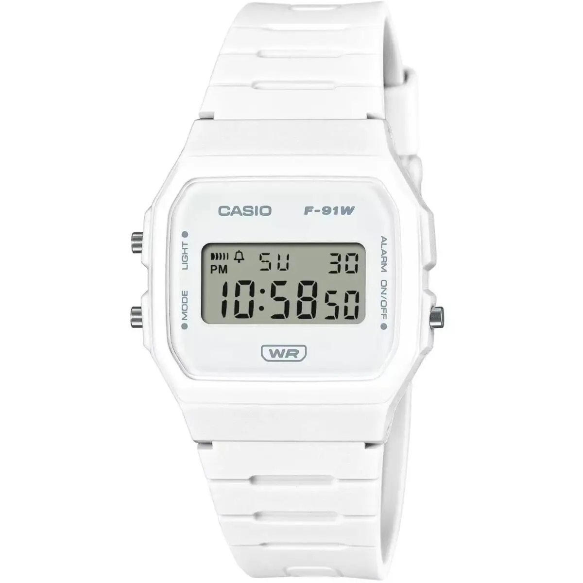 Casio Unisex Watch Quartz Digital Dial White Bio-based Resin Strap F91WB-7A