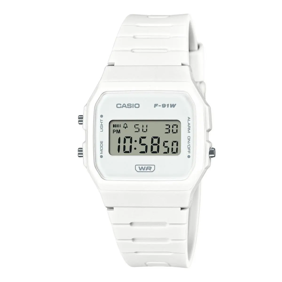 Pop Digital Bio-based White Resin Strap Quartz F-91WB-7A 100M Unisex Watch by Casio