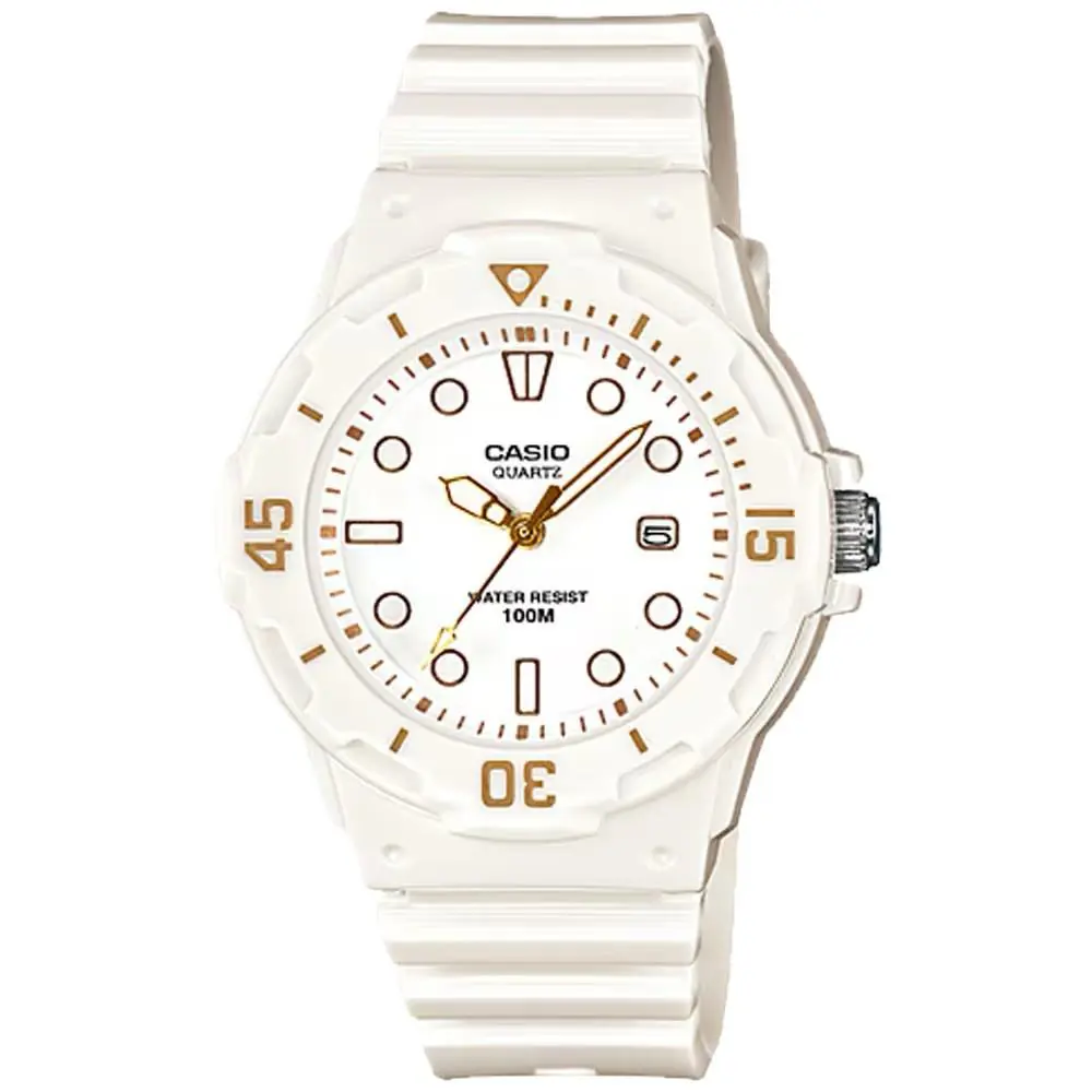 Casio Women`s Water-resistant Analog Watch with White Dial - LRW-200H-7E2V