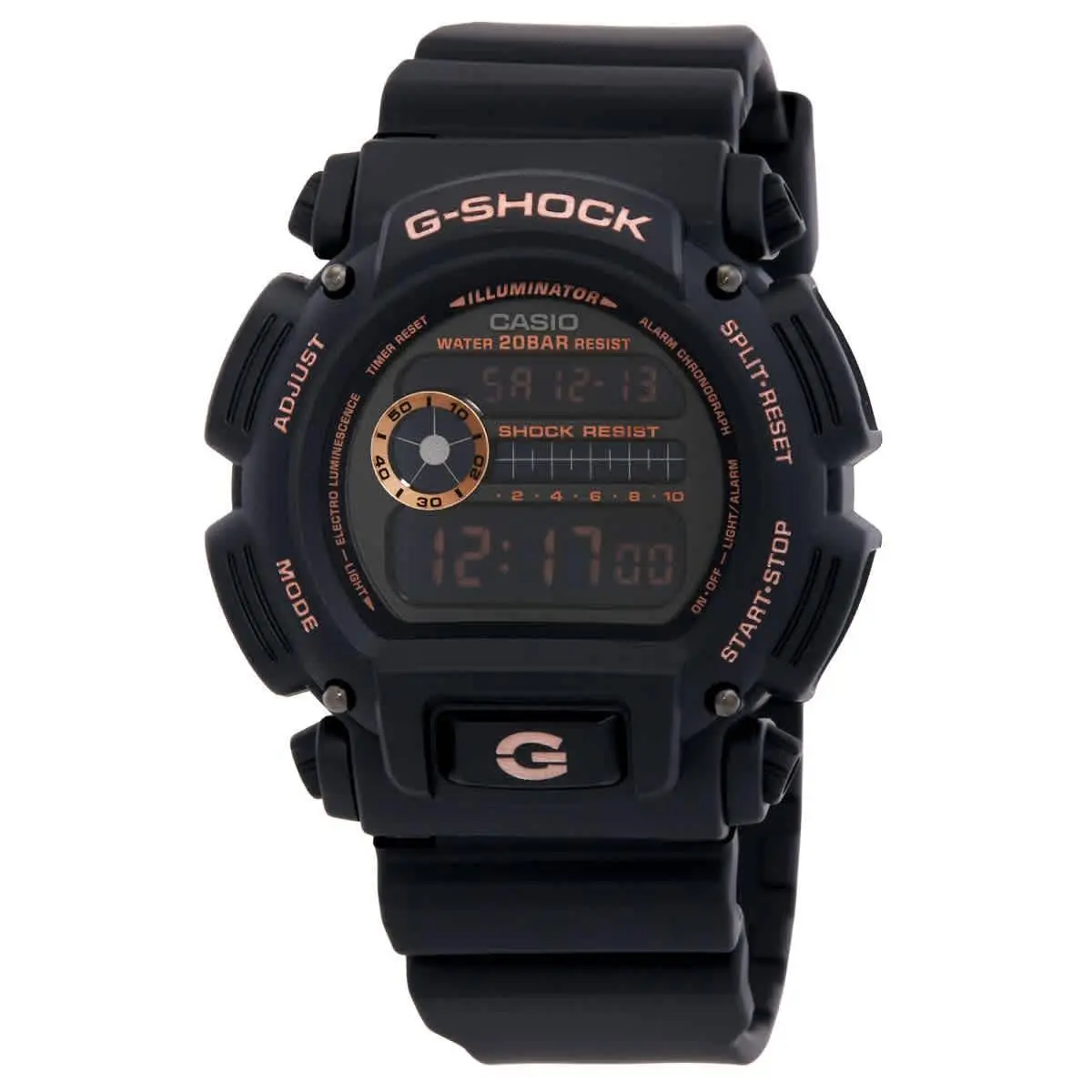 G-shock Alarm Quartz Digital Black Dial Men`s Watch DW-9052GBX-1A4DR by Casio