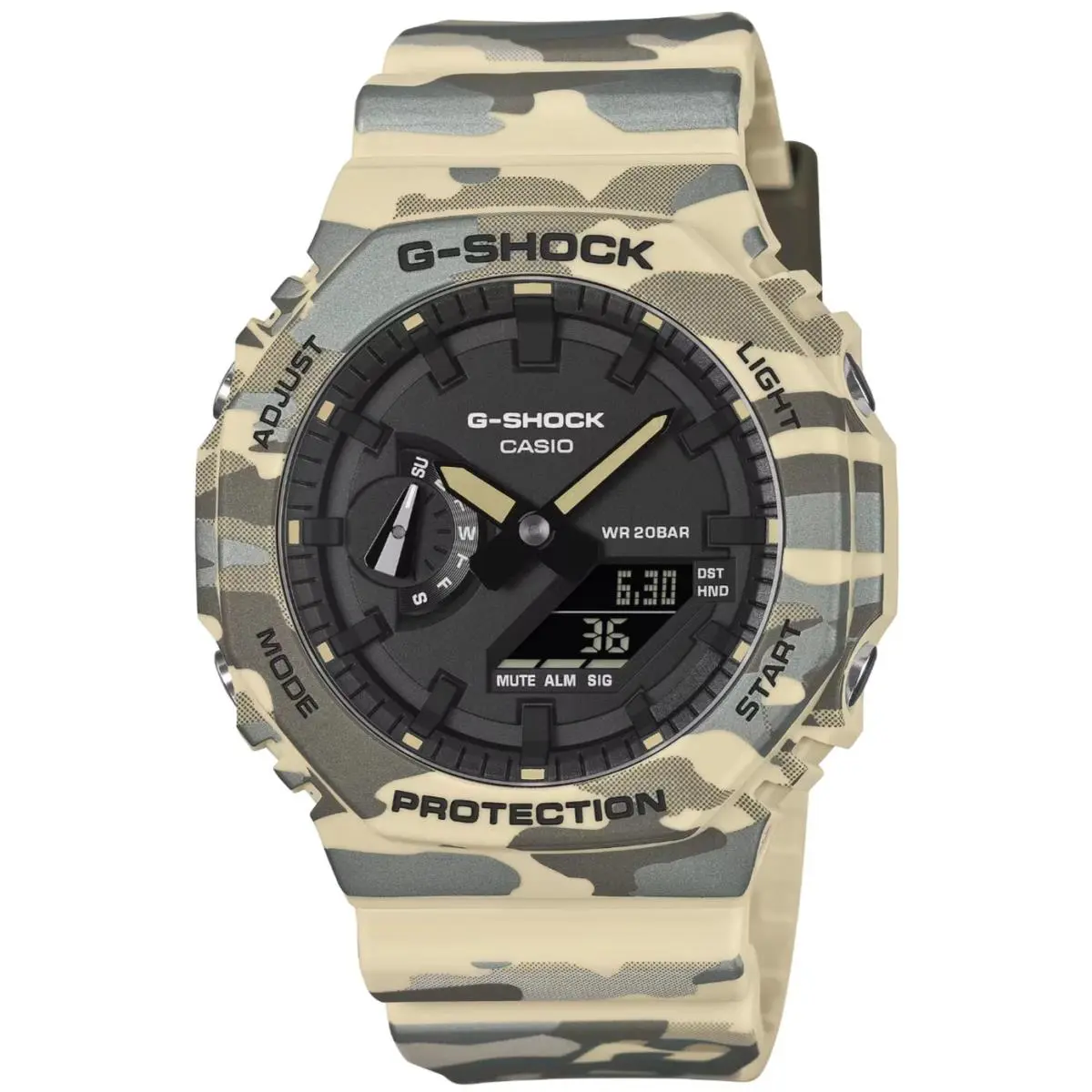 Casio G-shock 2100 Analog-digital Series Camouflage Watch GA2100CM-5A