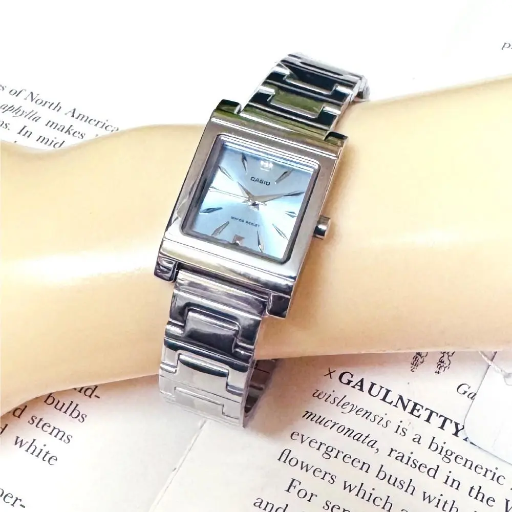 Casio LTP1237D-2A2 Core Analog Stainless Steel Bracelet Dress Watch Light Blue