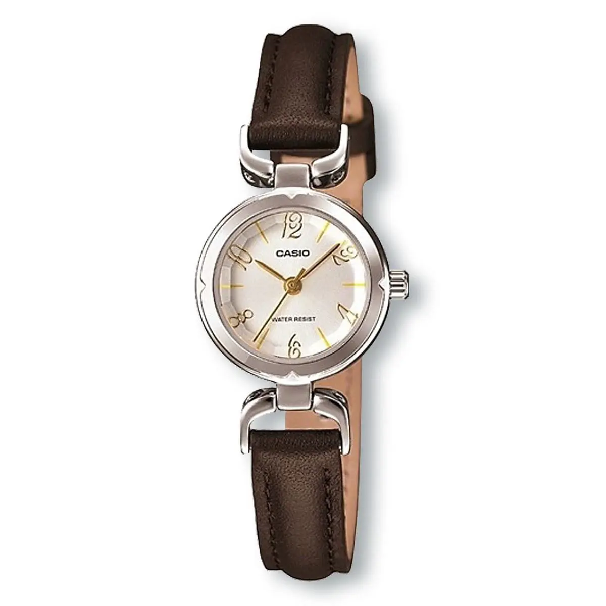 Casio Core LTP1373L-5A Brown Leather Quartz Watch White Dial