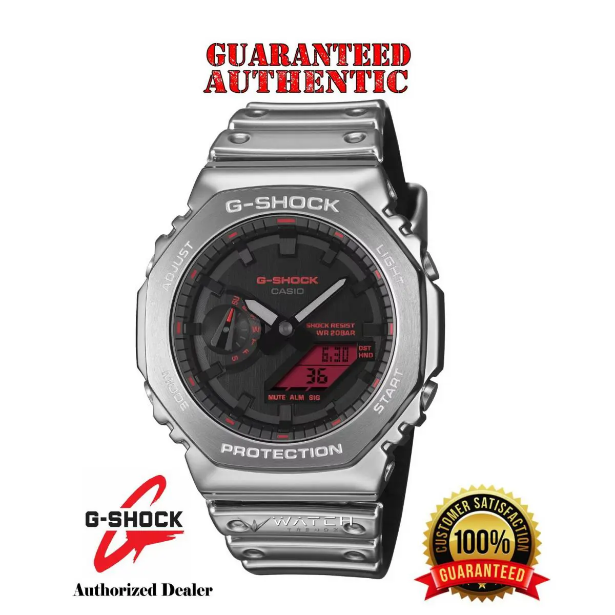 Casio G-shock Analog Digital 2100Series Black Dial Resin Band Watch GM2100YRA-8A
