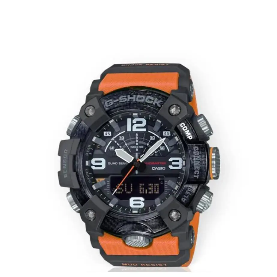 Casio G-shock Mudmaster Orange Strap Men`s Watch GG-B100X-1A9 - Band: Orange, Bezel: Black