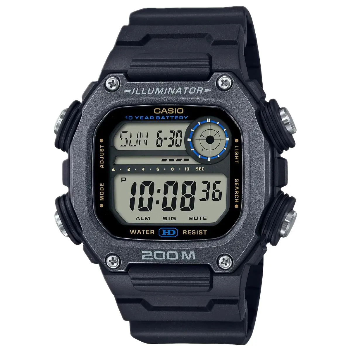 Casio Men`s Heavy-duty Digital Sport Watch with Black Dial - DW-291HX-1AV