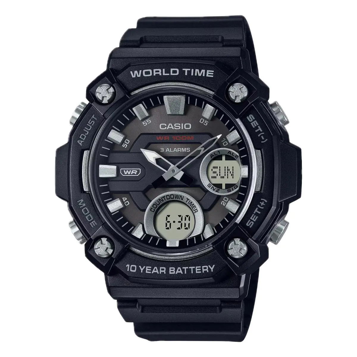 Casio Men`s Analog-digital Sport Watch with Black Dial - AEQ-120W-1AVCF