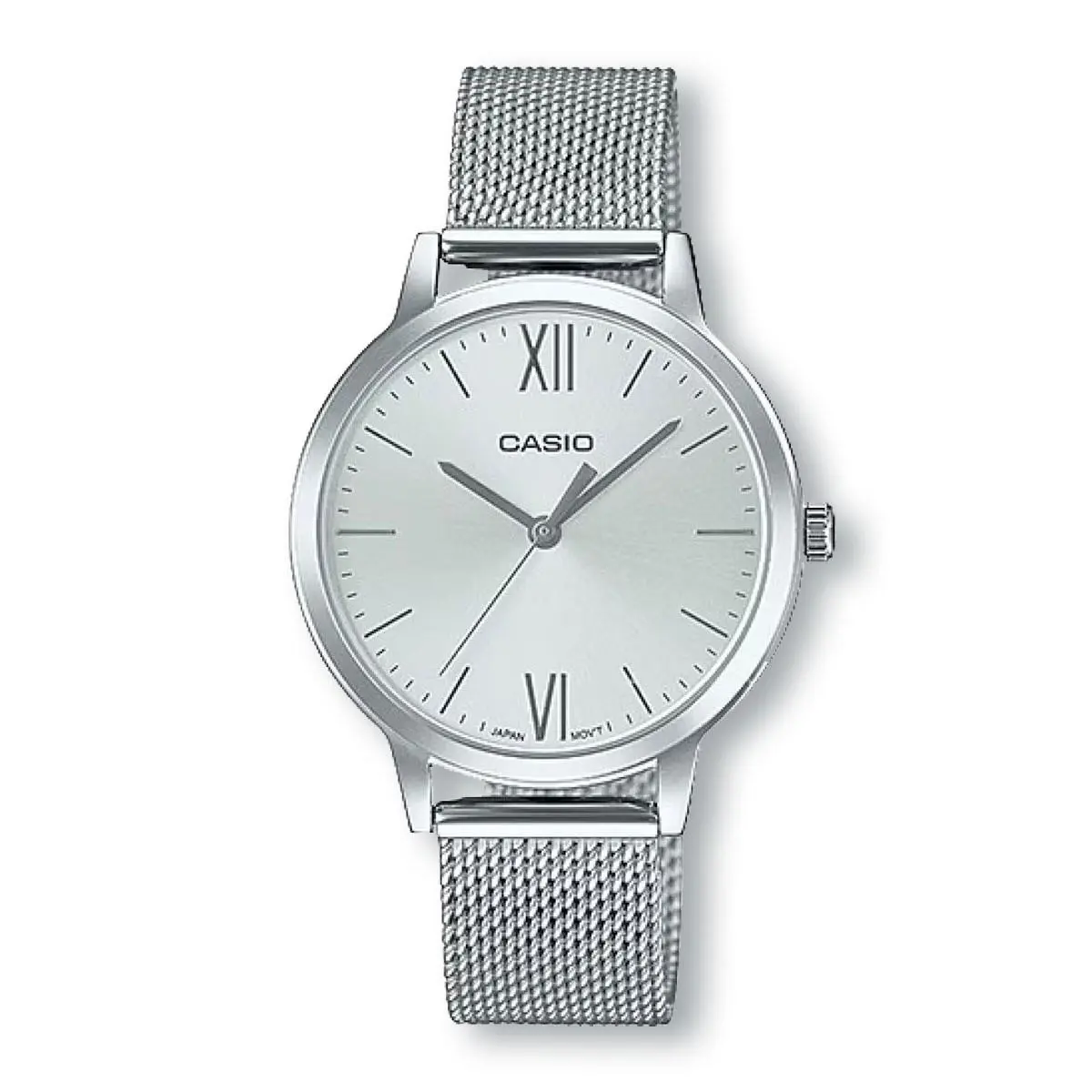 Casio LTPE157M-7A Silver Stainless Steel Milanese Strap Watch