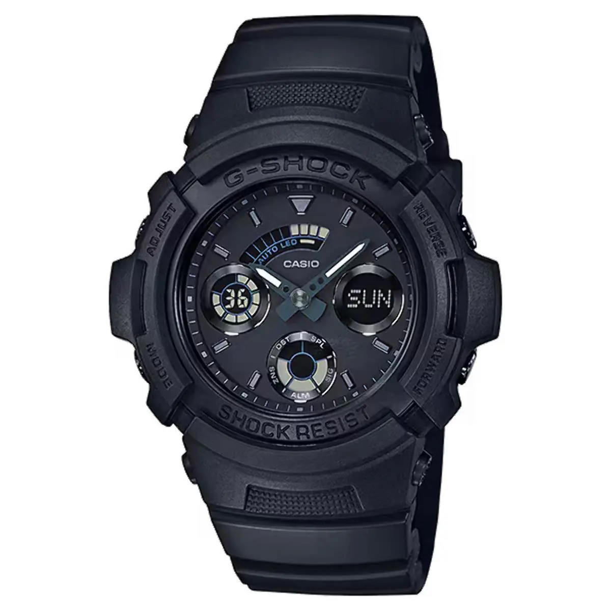 G-shock AW-591BB-1A AW590 Black Analog/digital Watch by Casio