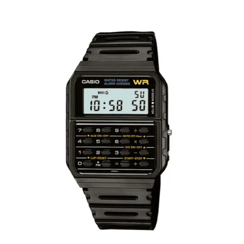 Casio Classic CA-53W-1CR Calculator Watch Black Resin Vintage - Band: Black