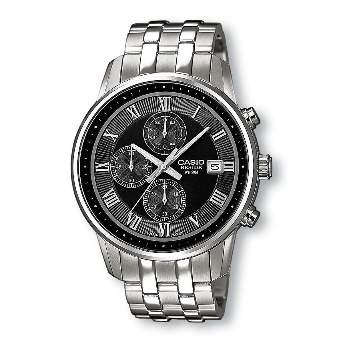 Casio Beside BEM511D-1A Quartz Chronograph Watch Black Dial