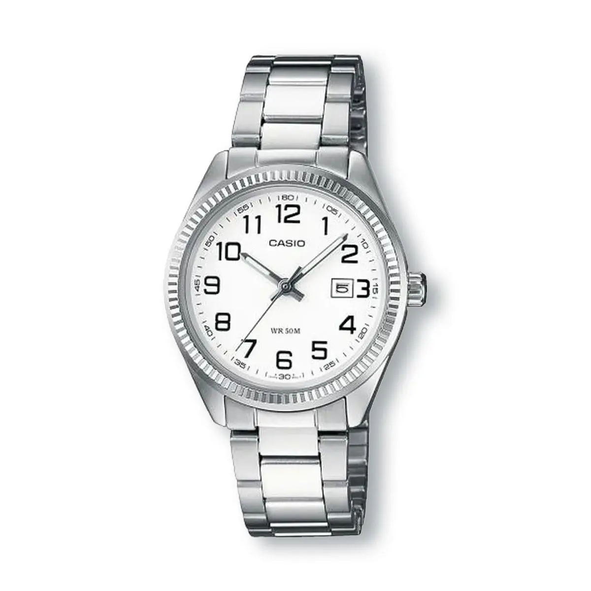 Casio LTP1302D-7B Analog Stainless Steel White Dial Watch