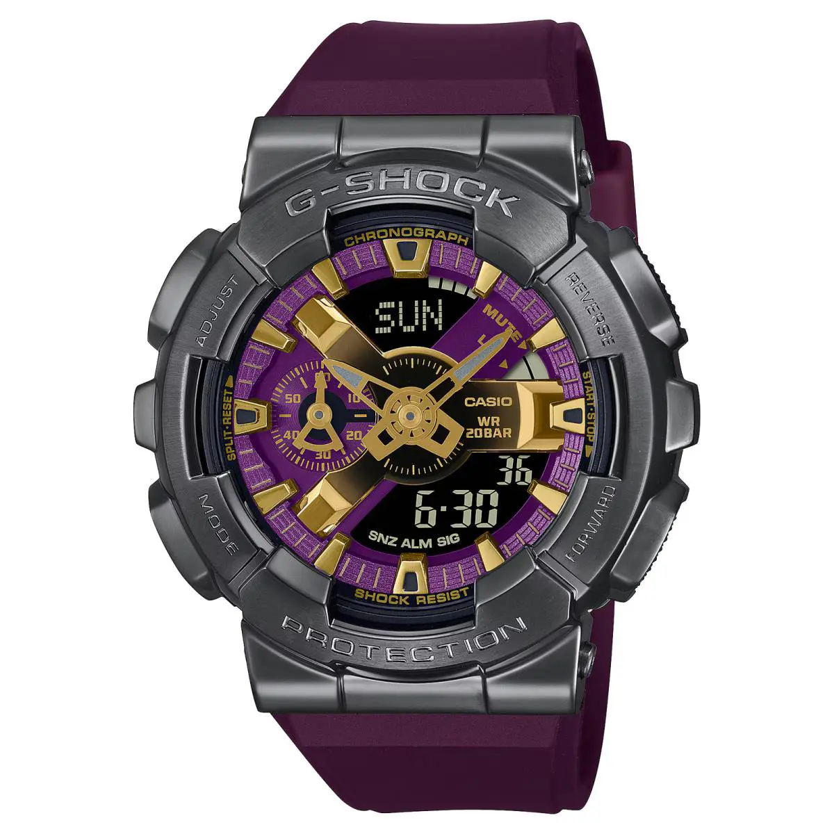 G-shock GM-110CL-6A GM110CL-6A G-steel / Purple Dial Men`s Watch by Casio