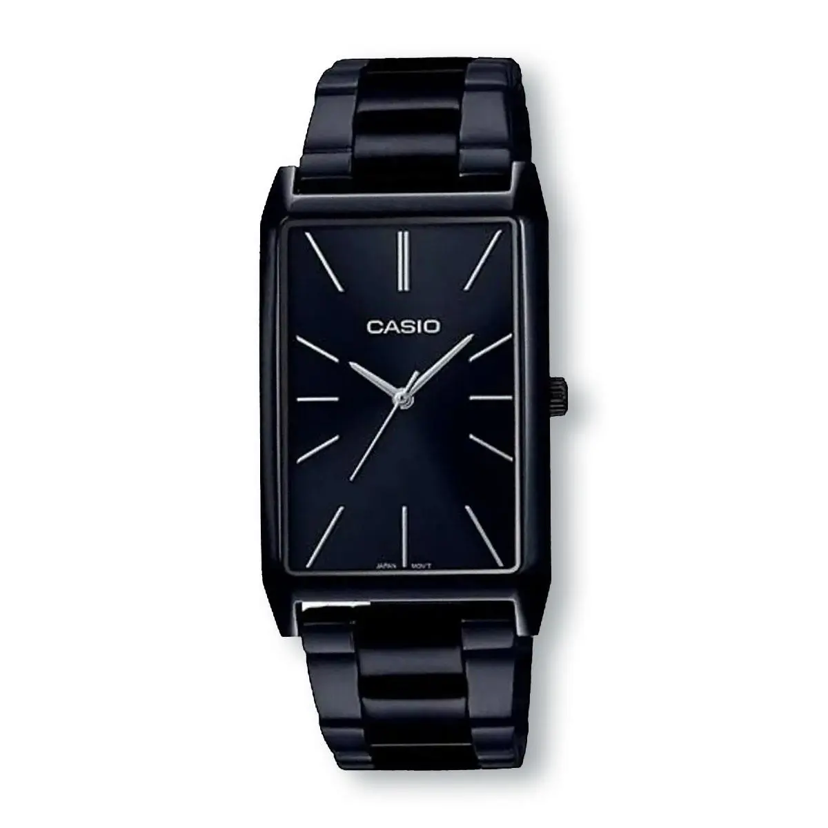 Casio LTPE156B-1A Analog Black Ion Plated Stainless Steel Band Watch