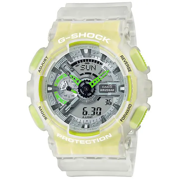 G-shock GA110LS-7A Mens Translucent/yellow Case Ana-digi Watch by Casio