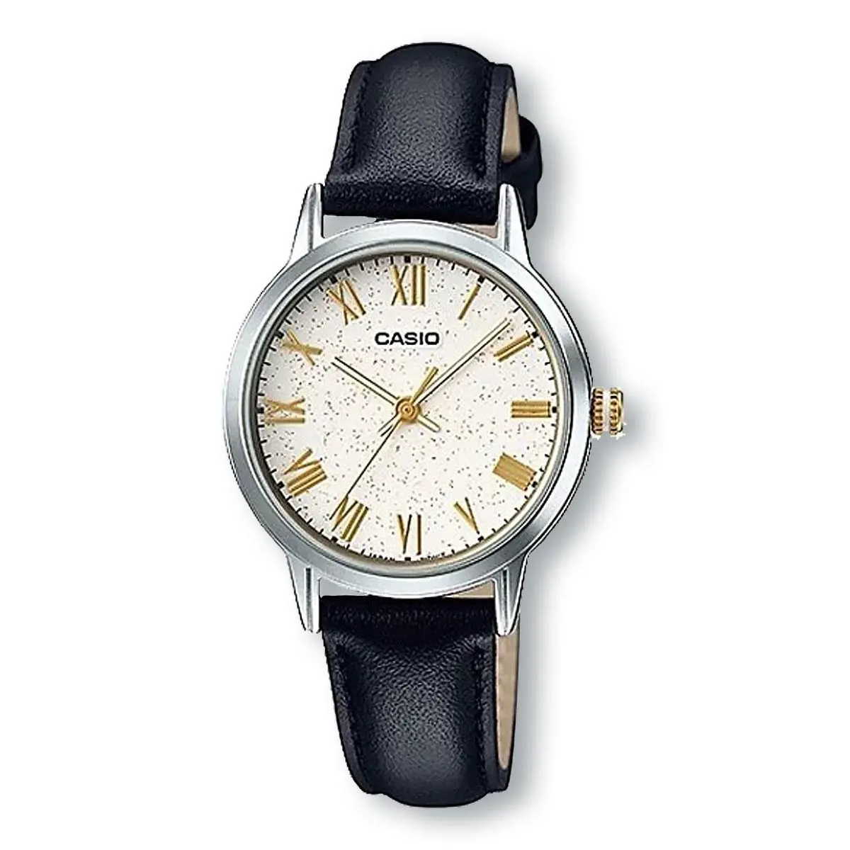 Casio LTPTW100L-7A1 White Dial Analog Leather Band Watch