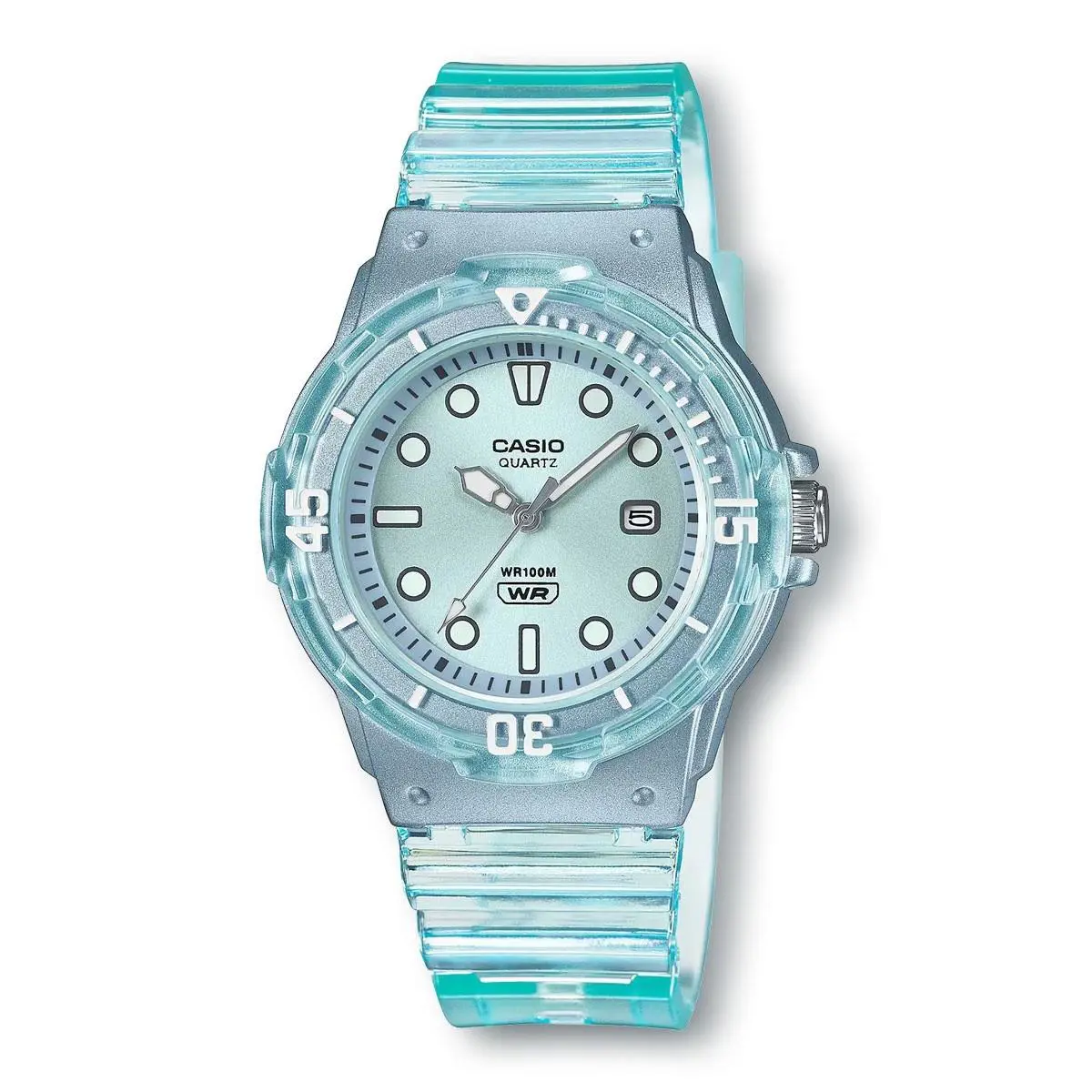 Casio Pop Series LRW200HS-2EV Analog Quartz Transparent Blue Watch