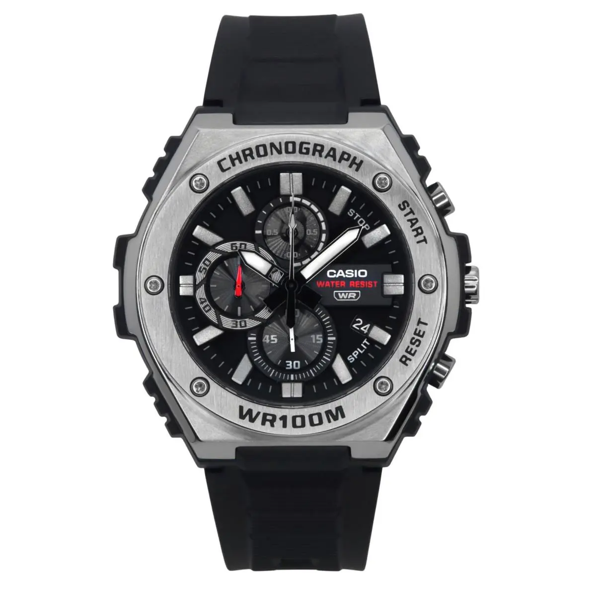 Casio Standard Chronograph Black Dial Quartz 100M Men`s Watch MWA-300H-1AV