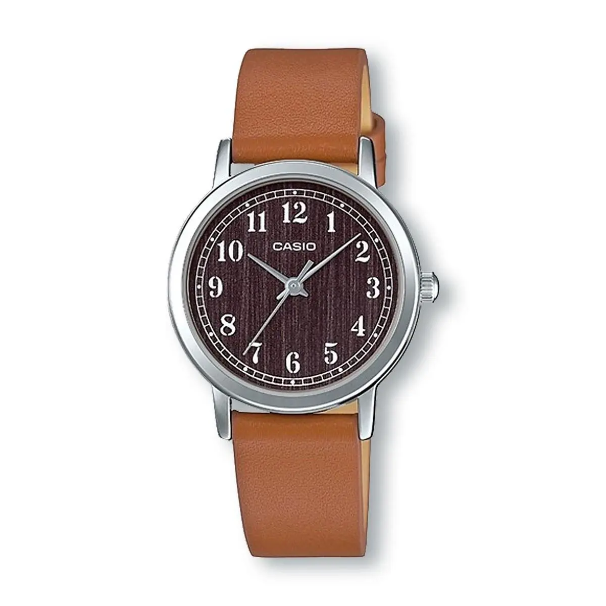 Casio LTPE145L-5B1 Brown Leather Band Analog Watch Brown Dial