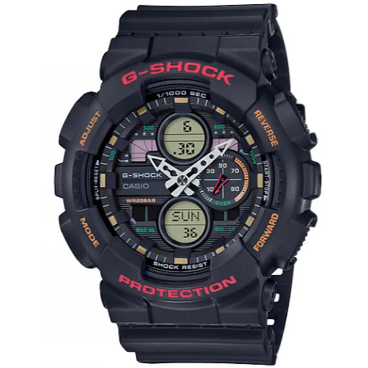 Casio G-shock GA-140 Black Digital Analog Military Style Watch GA140-1A4