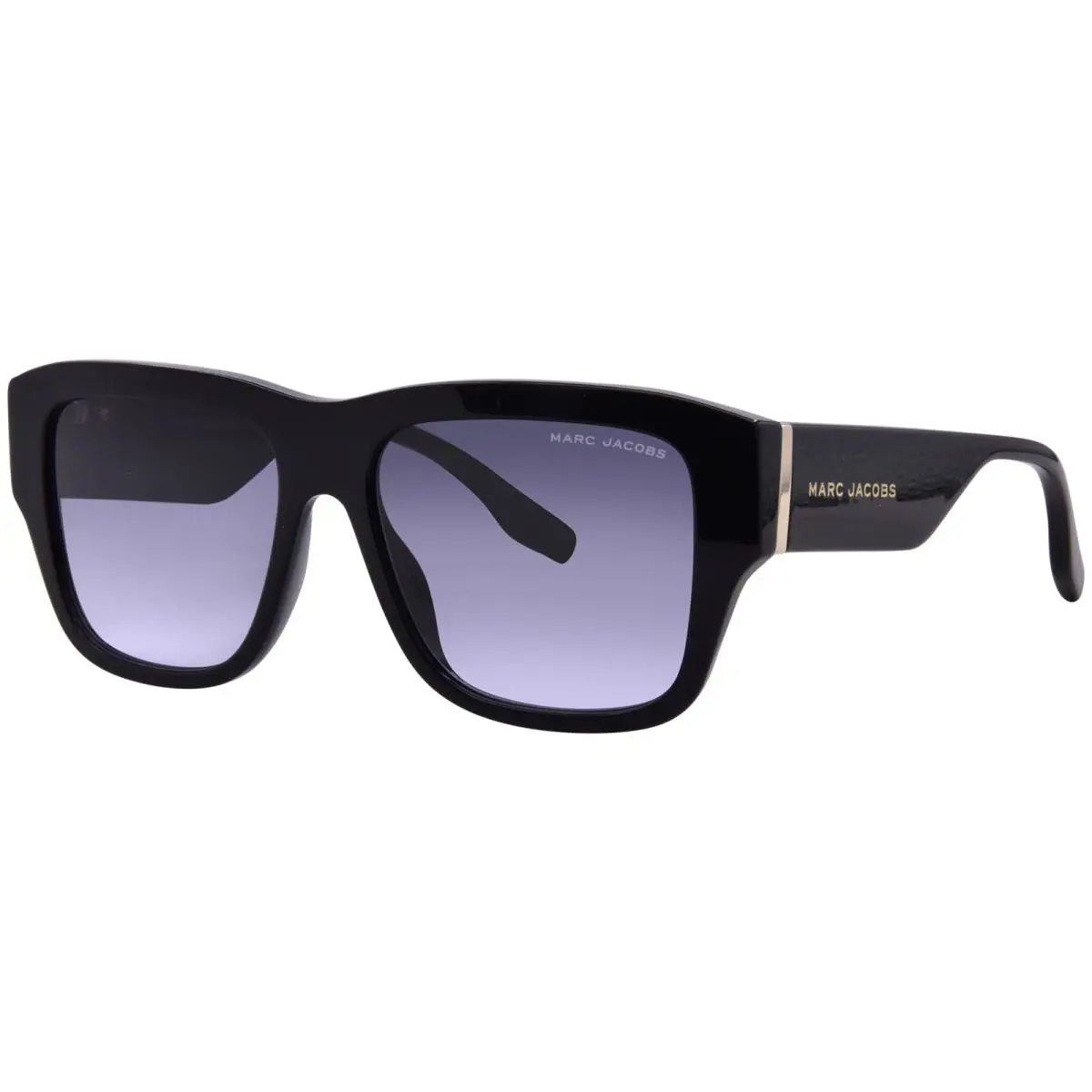 Marc Jacobs 842/S 2M2/90 Sunglasses Men`s Black/gold/dark Grey Shaded Lens 55mm