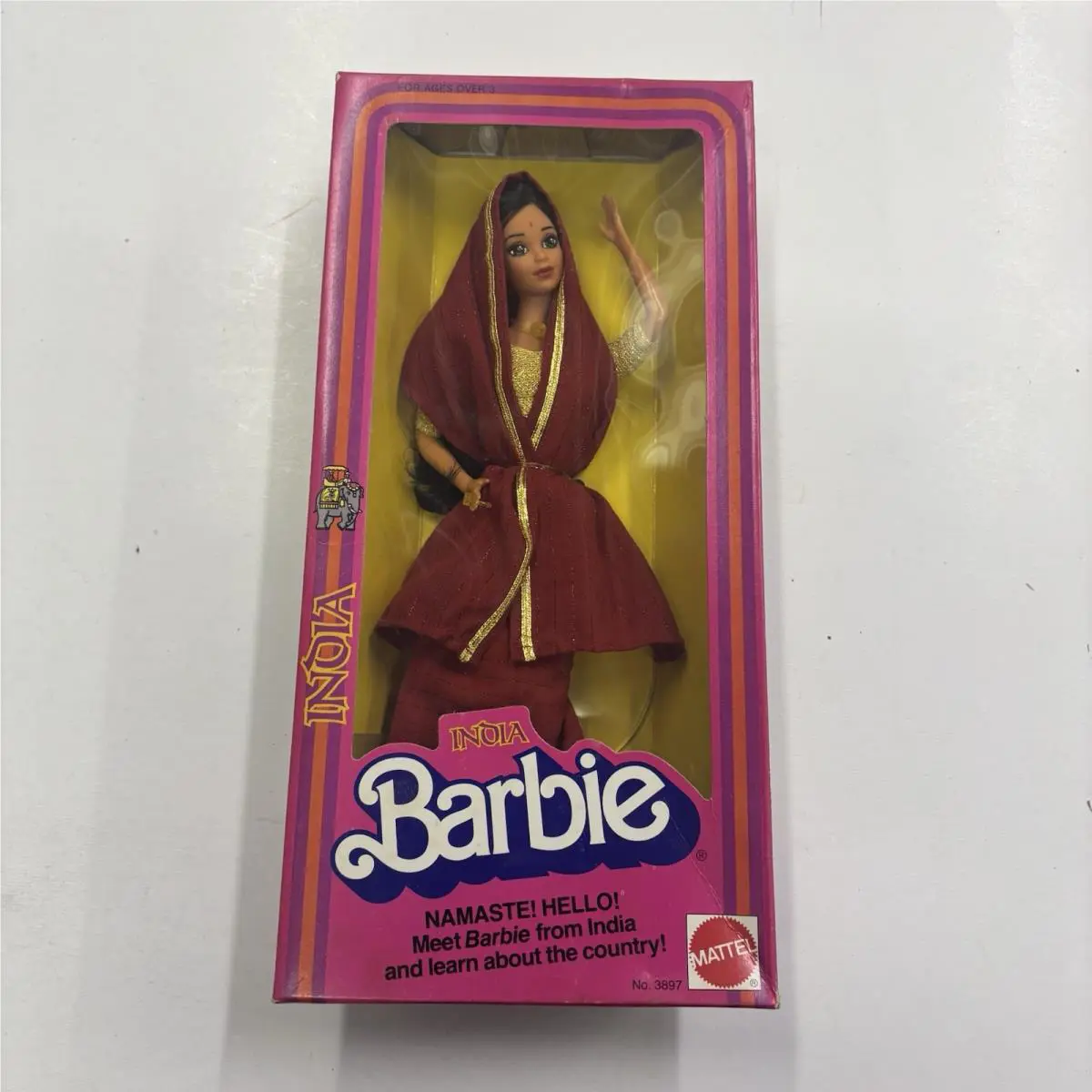 Dolls of The World India Barbie 3897 by Mattel Vintage 1982 Dotw Barbie India