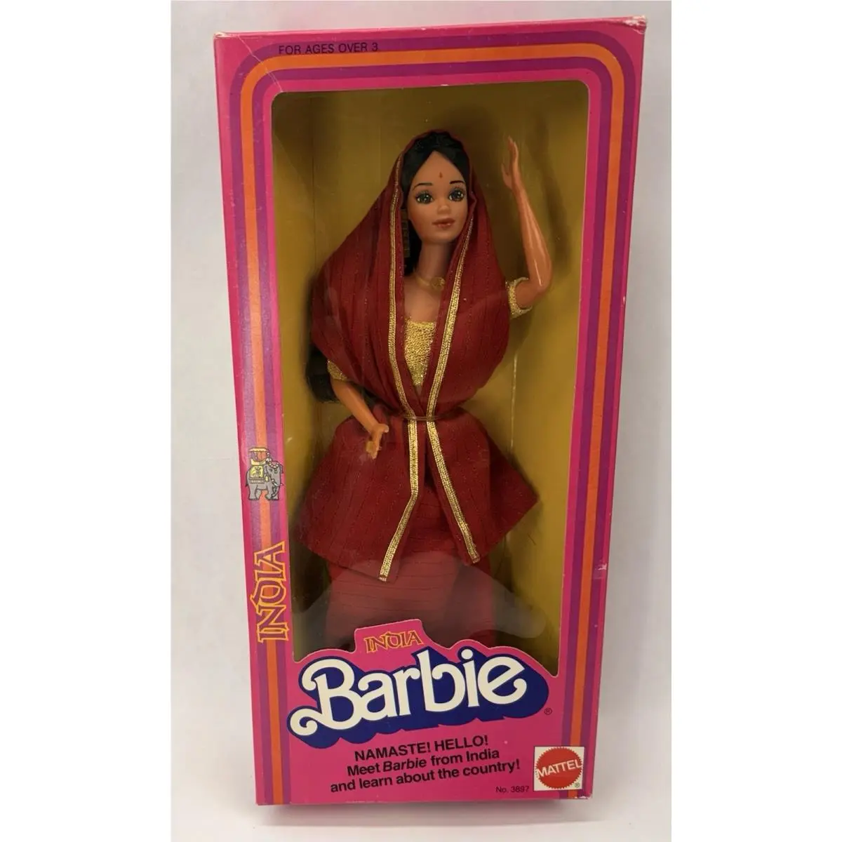 1981 Dotw India Barbie 3897 Dolls Of The World Indian Vintage