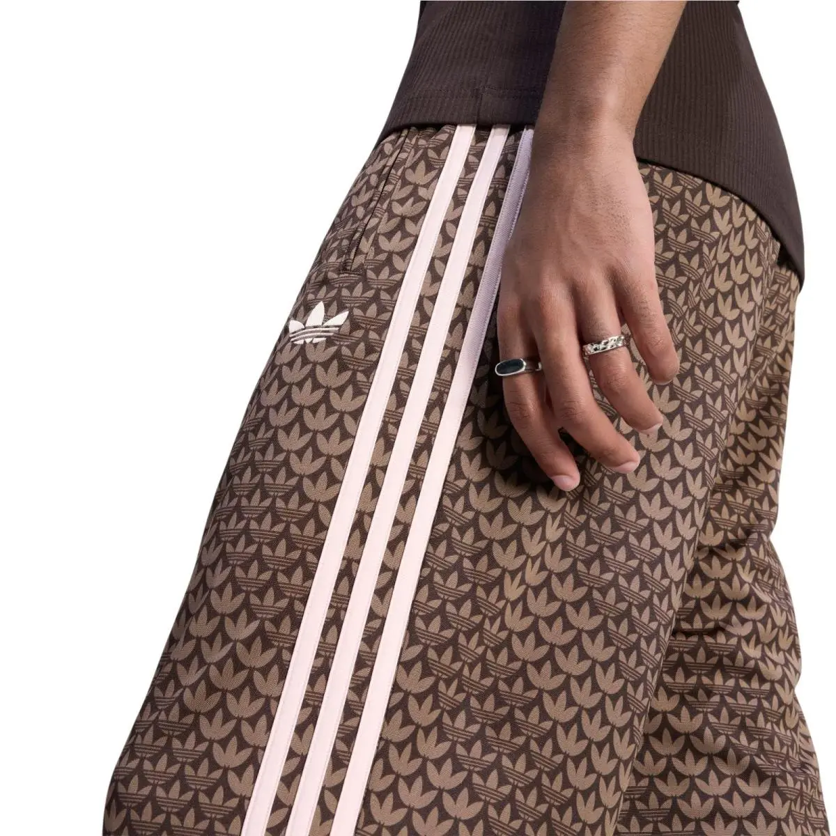 Adidas clothing - Adidas Originals Firebird Monogram Track Suit - Brown 9