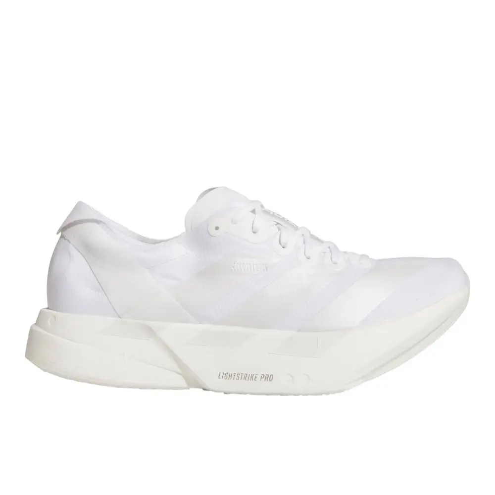Adidas Adizero Adios Pro 4 Running Mens White Sneakers Athletic Shoes JR6366