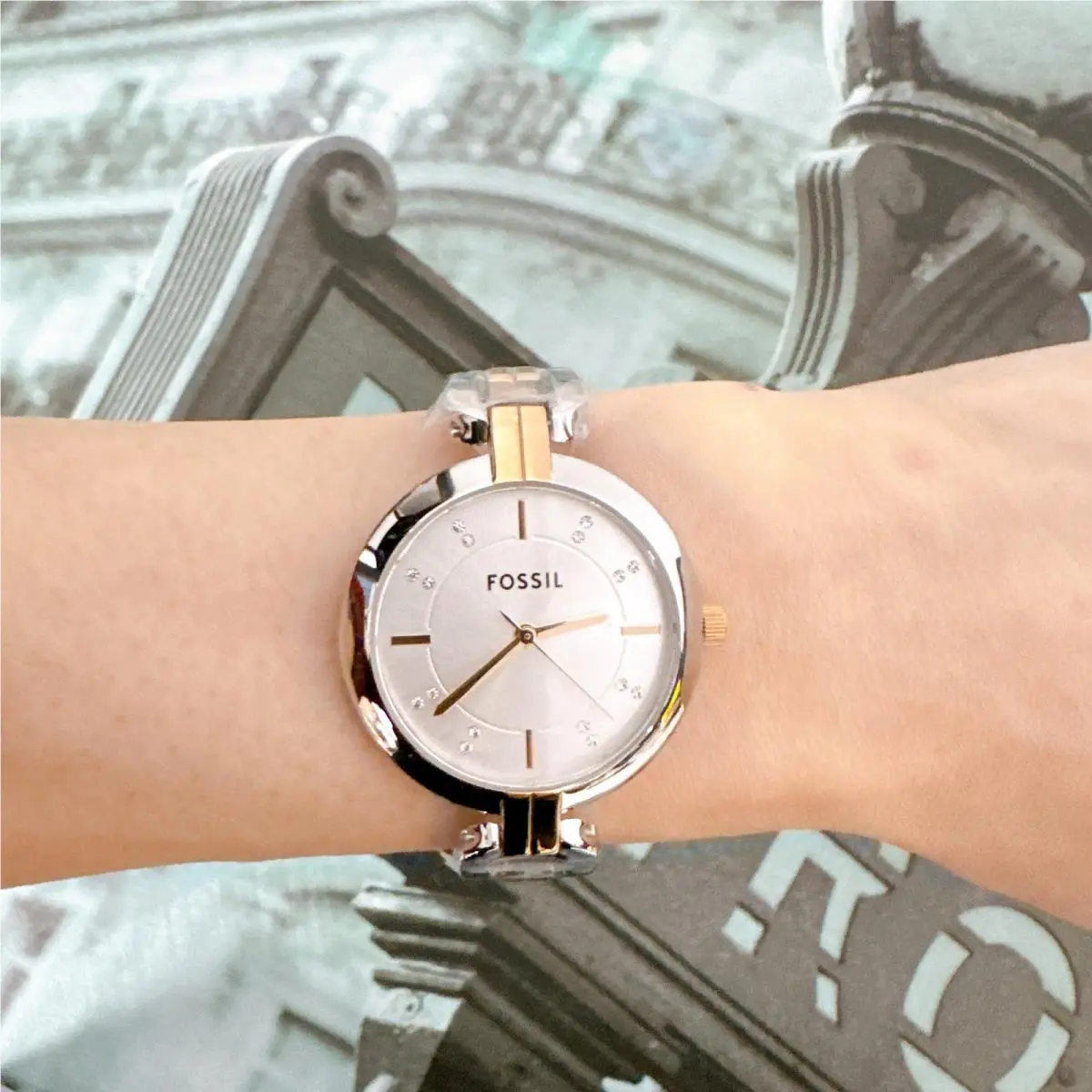 Fossil Kerrigan BQ3341 Three-hand Two-tone Stainless Steel Watch
