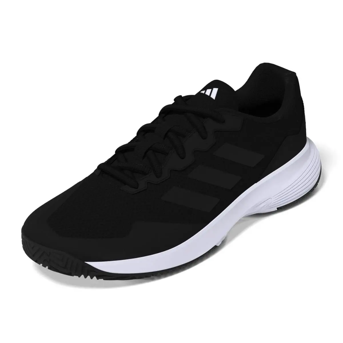 Men`s Adidas Game Court 2 M Tennis Shoes Black White - Black