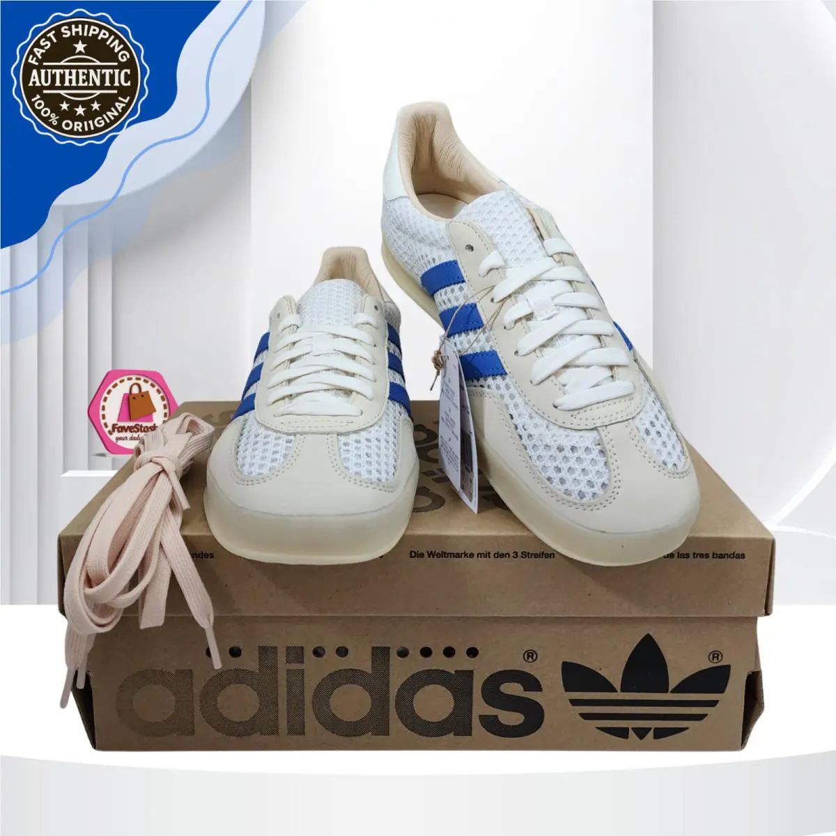 Adidas shoes - adidas Originals Gazelle - Originals Gazelle - JH5419 - Ivory, Manufacturer: Off White/Focus Blue/Warm Vanilla 1
