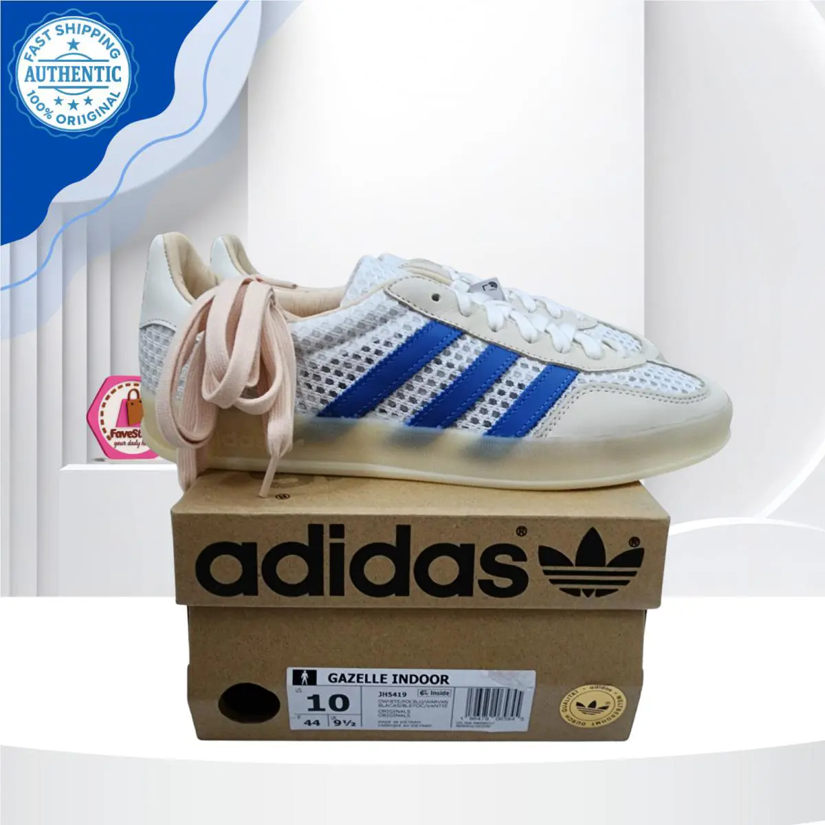 Adidas shoes - adidas Originals Gazelle - Originals Gazelle - JH5419 - Ivory, Manufacturer: Off White/Focus Blue/Warm Vanilla 2
