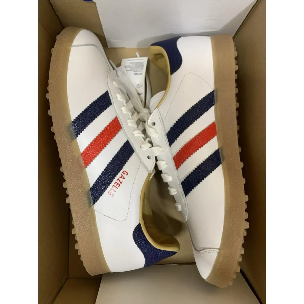 Adidas shoes - adidas Gazelle - Gazelle - JP7705 - Cloud White / Dark Blue / Red 6